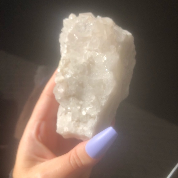 Large Clear Quartz Cluster, Natural Quartz Crystal Stone, Spiritual Hole Decor - Picture 3 of 11